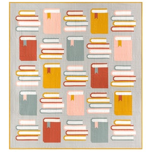Book Nook Quilt Pattern by Pen + Paper Patterns - PAPER Pattern, Modern Quilt Pattern, Book Quilt Pattern