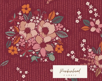Floral Keepsakes Dusk by Art Gallery Fabrics, Woodland Keeper by Maureen Cracknell, Quilting Fabric by the Yard, Cotton Fabric