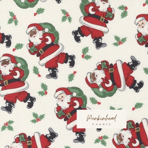 Holly Jolly Retro Vintage Santa Snow White by Urban Chiks for Moda Christmas Holiday Cotton Quilting Fabric Fabric by the yard