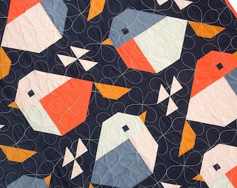 Sparrows Quilt Pattern by Pen + Paper Patterns - PAPER Pattern, Modern Quilt Pattern, Bird Quilt Pattern