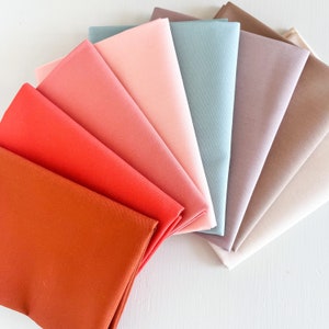 Lot d&#39;un demi-mètre en coton uni, bohème du désert, neutre et sourdine