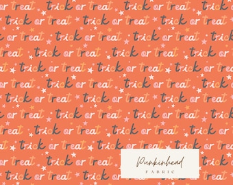Hey Pumpkin Trick or Treat Orange Halloween Fall Cotton Quilting Fabric by My Minds Eye for Riley Blake Quilt Fabric by the yard