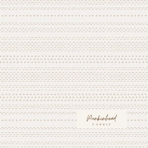 May include: A seamless pattern of brown lines and plus signs on a white background. The text "Pumpkinhead Fabric" is in the bottom center of the image.
