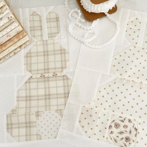 Country Bunnies Quilt Pattern by The Pattern Basket - PAPER Pattern, Spring Easter Bunny Quilt Pattern