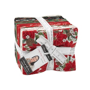 Holly Berry Tree Farm Christmas Fat Quarter Bundle by Deb Strain for Moda Old Fashioned Vintage Holiday Quilting Fabric by the Yard