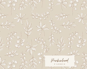 Sunbleached Leaves Soften the Volume by Art Gallery Fabrics, Quilting Fabric by the Yard, Cotton Fabric, Low Volume White and Cream Fabric