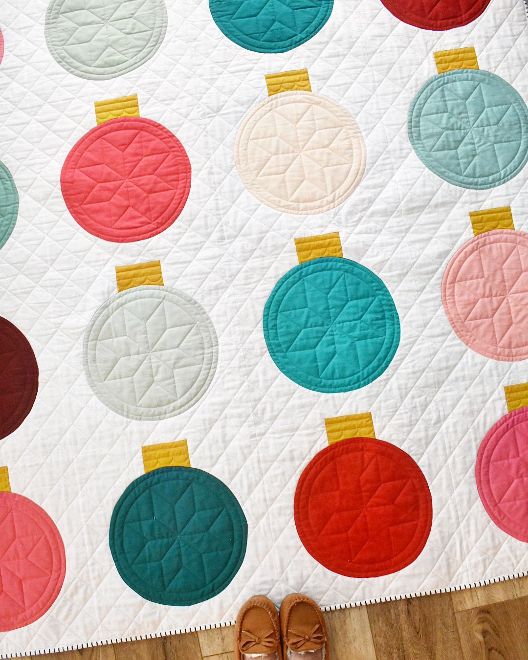 Retro Ornaments Quilt Pattern by Lo & Behold Stitchery PAPER Pattern