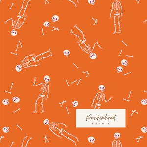 Mister No Body Blaze from Sweet & Spookier by Art Gallery Fabrics Fall Halloween Skeleton Skull Cotton Quilting Fabric by Yard