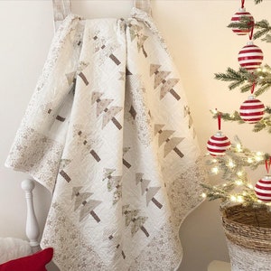 Christmas Quilt Pattern, Silent Night by The Pattern Basket, Christmas Tree Quilt Pattern - PAPER Pattern