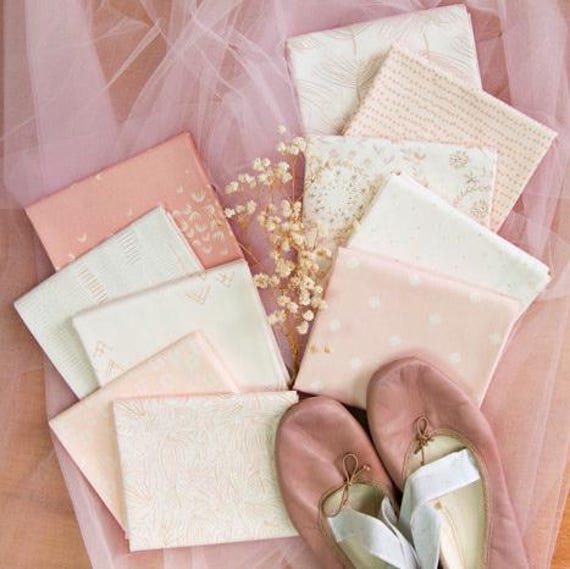Ballerina Fusion Baby Blush Pink Fat Quarter Half Yard One Yard 