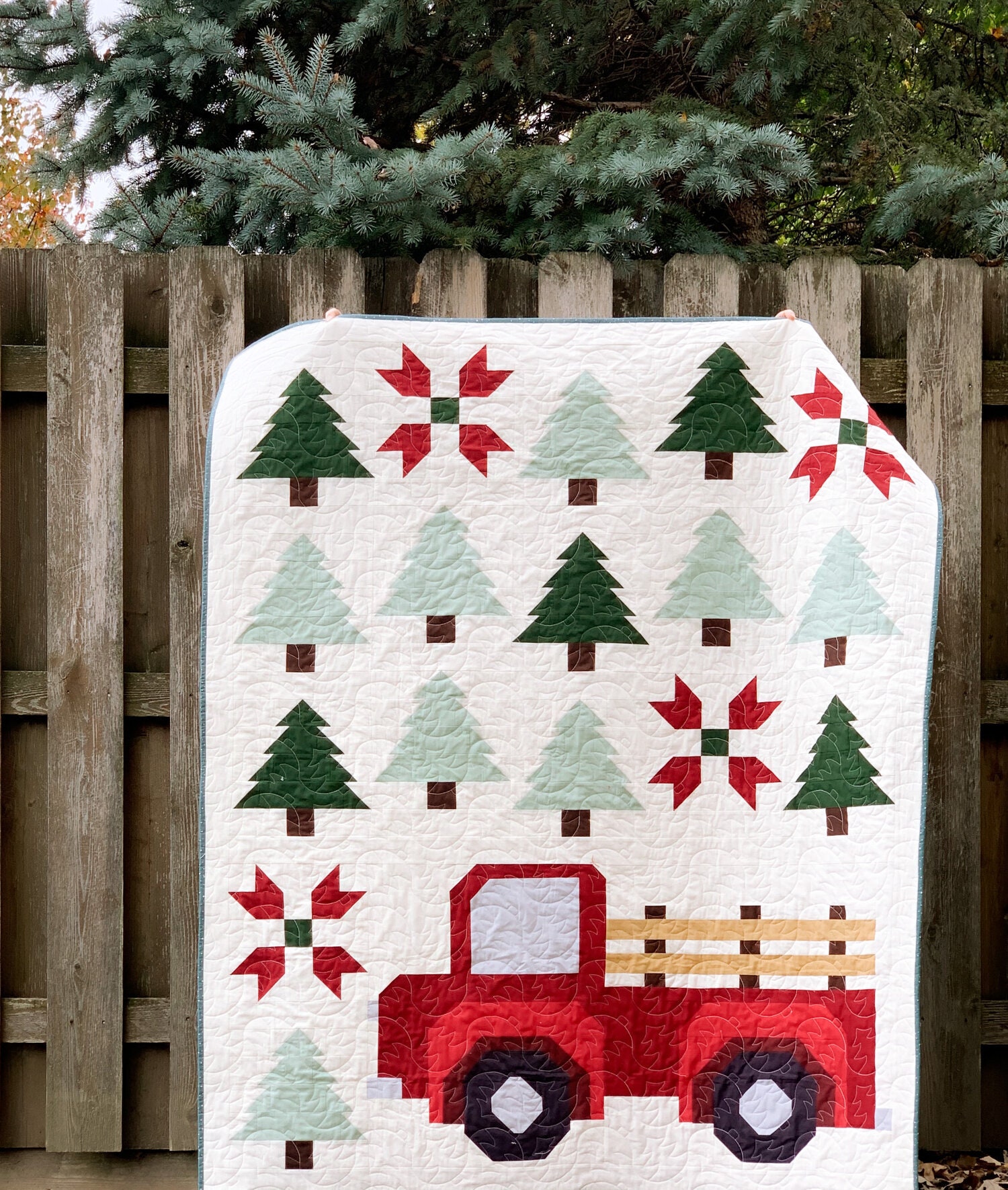 Christmas Tree Farm Quilt Kit by White Plains Quilts Quilting Fabric by ...