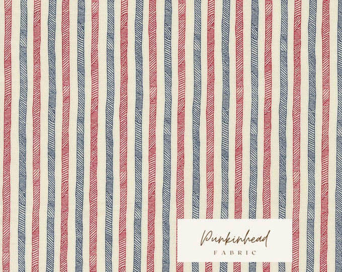 Stateside Navy Blue & Red Stripes Americana by Moda Cotton Quilting ...