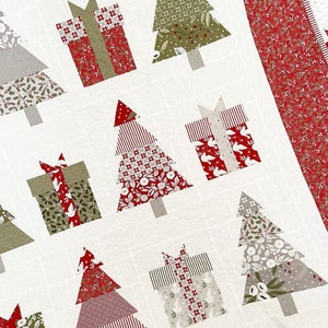 Christmas Wishes Quilt Pattern by The Pattern Basket - PAPER Pattern,  Christmas Quilt Pattern, Christmas Trees and Presents Quilt Pattern
