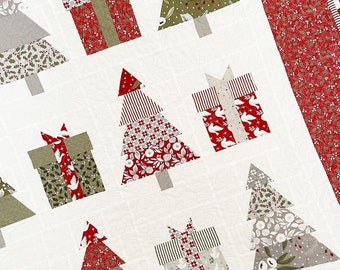 Christmas Wishes Quilt Pattern by The Pattern Basket - PAPER Pattern,  Christmas Quilt Pattern, Christmas Trees and Presents Quilt Pattern