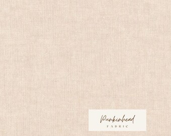 Essex Linen Yarn Dyed Oyster Cream Natural Brown Khaki by Robert Kaufman Solid Cotton Quilt Fabric by the Yard