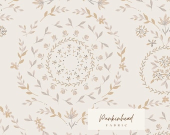 Ballerina Fusion Eidelweiss by Art Gallery Fabrics Cotton Quilting Fabric by the Yard Low Volume Pink White Floral Baby Quilt Fabric