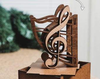 Guitar Wall Mount Guitar Hanger with treble clef design - acoustic guitar holder wall mount