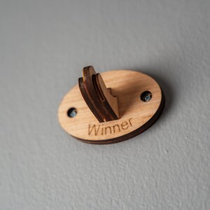 Tennis Racket Wall Mount, Raquet Holder Custom Engraved image 2