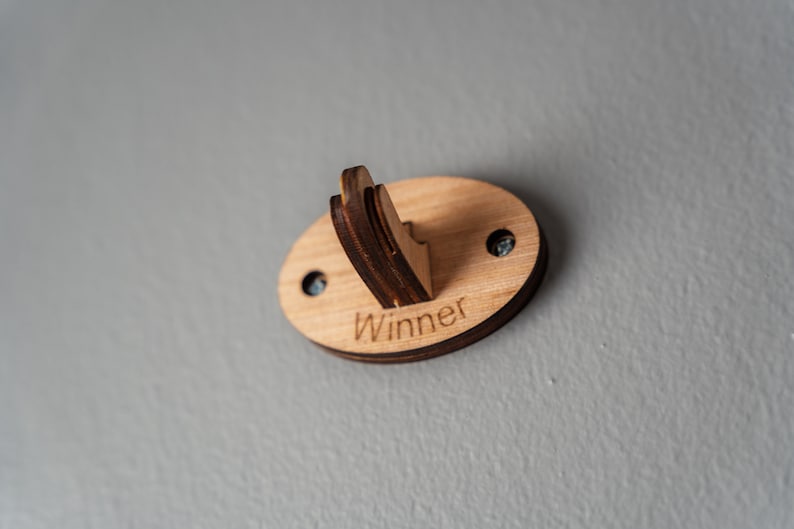 Tennis Racket Wall Mount, Raquet Holder Custom Engraved image 2