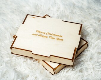Custom Engraved Wooden Gift Box - Plywood Keepsake Box