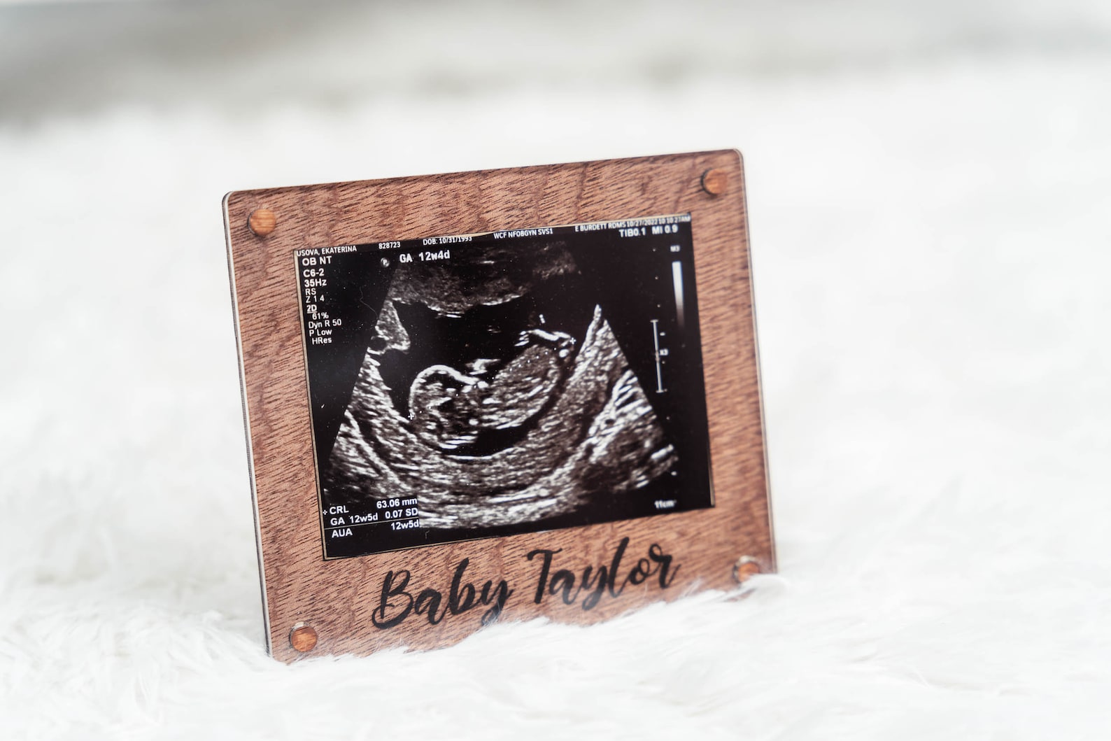 Personalized Ultrasound Frame With Baby Name Engraved Etsy
