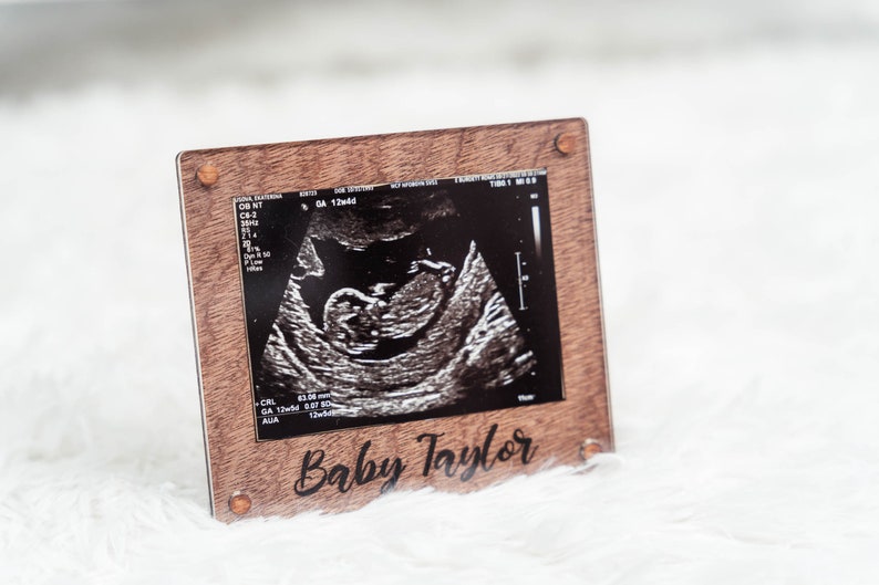 Personalized Ultrasound Frame With Baby Name Engraved Etsy