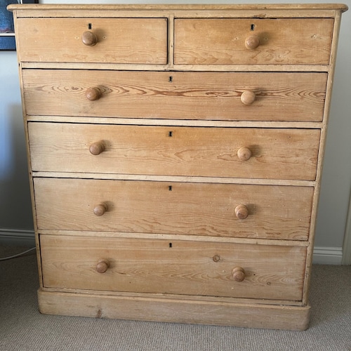Antique Pine Chest of Drawers Etsy