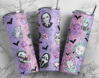 Halloween tumbler wrap. Digital sublimation.