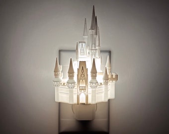 Disney Cinderella Castle Wall Night Light, (w/auto on/ off sensor), Plug in, Disney Gifts, Princess Room Decor, Decor For Nurseries