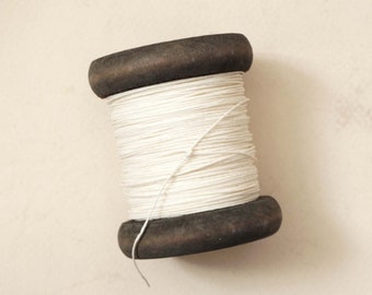 Paper Yarn and Paper Twine on Antique Wood Bobbin - Holiday Gift Wrap - Paperphine - Misterrobinson