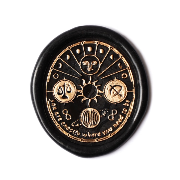 Among the Universe Wax Seal Stamp - Mystic Galaxy Celestial Stamp
