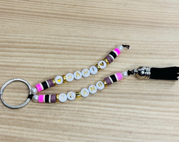 Handmade Beaded Keychains & Zipper Pulls – Personalized Name Charms – Custom Gifts for Bags, Backpacks, or Keys