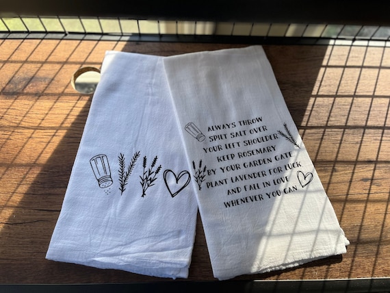 Practical Magic Tea Towel: Flour Sack Cotton Kitchen Decor