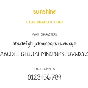 Fonte manuscrita ~ Download instantâneo ~ Caligrafia fofa | Anotações | Fonte simples ~ adesivos, sala de aula, estudo, cartas ~ download de TTF e OTF