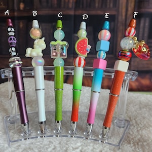 Einzigartige Perlen Stifte - DIY Stifte - Custom Stifte - Perlen Stift - Hochwertige Perlen - Schwarze Tinte - Nachfüllbar