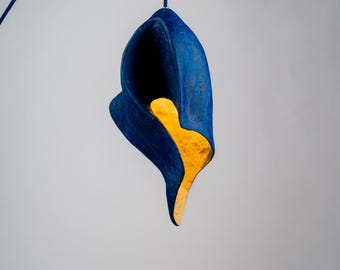 Flame Papier-Mâché Pendant Lamp: Sculptural Lighting, AIGUA Collection