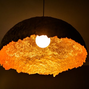 Papier Mache Ceiling Lamp- Earthy and Organic style