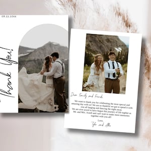 de remerciements pour photo de mariage moderne | de remerciement pour mariage minimaliste | de remerciement pour mariage bohème | Mariage minimaliste moderne