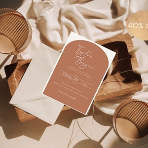 Minimalist Wedding Invitation Template, Editable Modern Wedding Invite, Simple, Modern, INSTANT DOWNLOAD