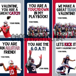 Patriots Football Valentinskarten - Druckbare digitaler Download