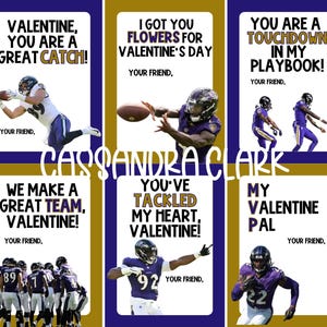 Cartões de Dia dos Namorados Ravens - Download Digital para Imprimir
