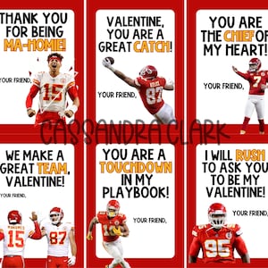 KC Fußball Valentinstag Karten - Druckbare digitaler Download