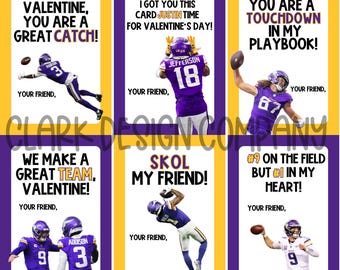Vikings Valentines Cards - Printable Digital Download