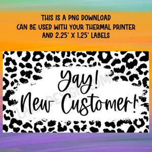 PNG Sticker Download - Yay! New Customer - Thermal Printer Sticker