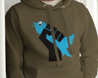 Social Justice Twitter Hoodie, Political Sweatshirt, Social Media Hoodie, Patriotic Hoodie, Fall Fashion, Unisex Hoodie, Free Speech Hoodie