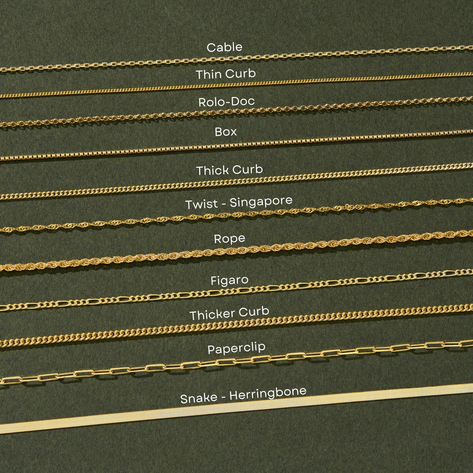14k Gold Chain Necklace, Twist Chain, Box Chain, Thin Chain Necklace, Thick Chain Necklace, Paperclip Chain, Snake Chain, Necklace for Women