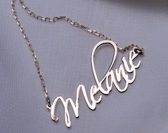 925k Silver Name Necklace, Personalized Gifts, Dainty Name Necklace, Nameplate Necklace, Personalized Jewelry, Christmas Gift for Women