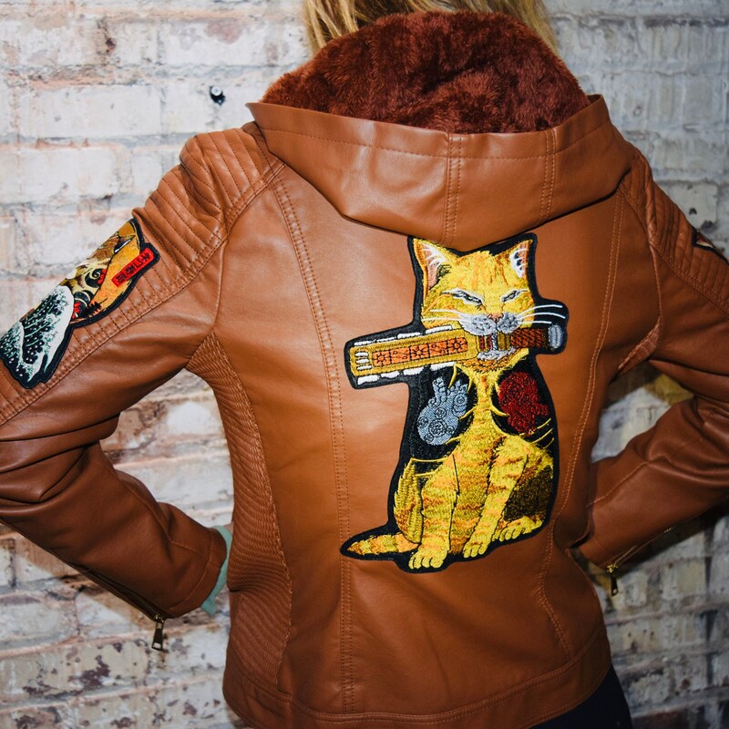 Cat With Leather Jacket - Etsy