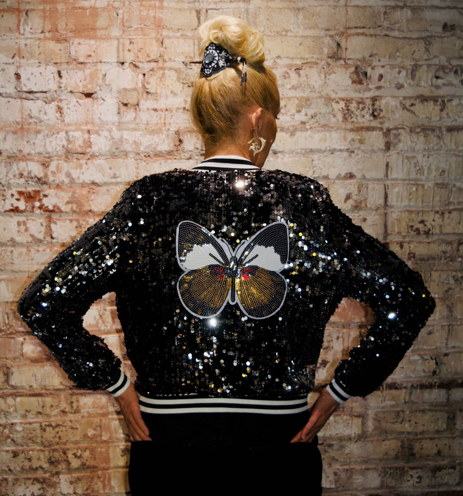 Butterfly Sequin Disco Jacket Etsy