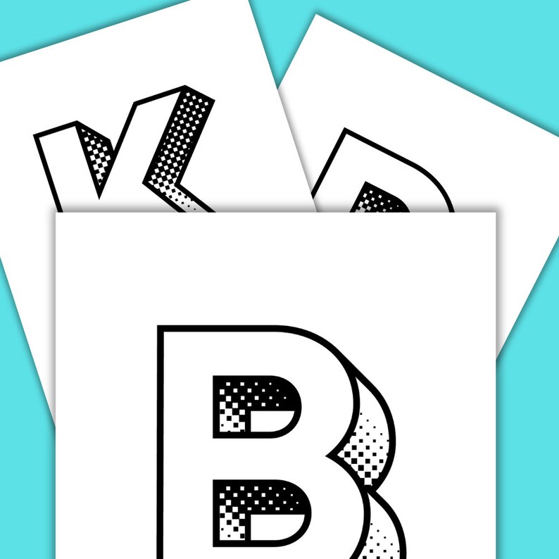 Printable Letters and Numbers Etsy